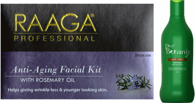 

Raaga Professional Anti-Aging Facial Kit With ProBotanix Anti Frizz shampoo(Set of 2)