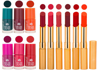 

Aroma Care Famous Combo of Nail Polish with Rythm Long Lasting Lipstick Sets 183201713(Set of 12)