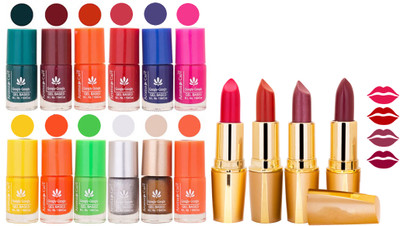 

Aroma Care All About Nail 12 Piece Color Nail Lacquer Combo Set + 4 Rythm Creamy Matte Lipstick Combo 06(Set of 16)