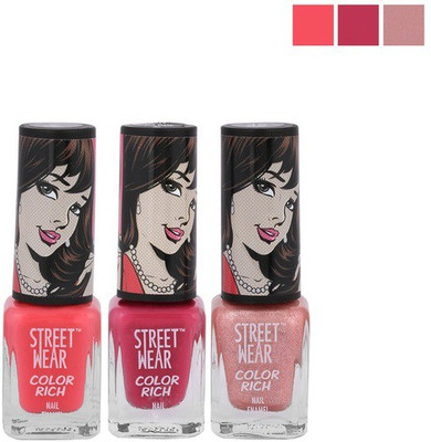 

Street Wear Color Rich Nail Enamel, Pink Love Collection,5ml(Set of 3)