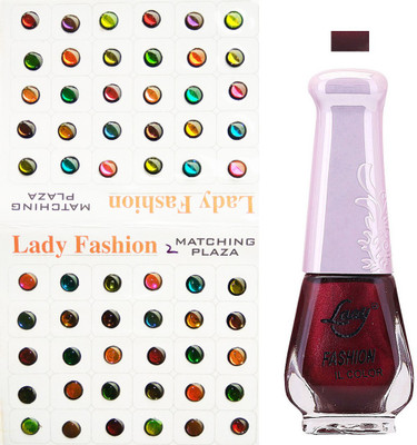 

Lady Fashion Nail Polish And Bindi 0803201714(Set of 2)