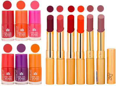 

Aroma Care Nail Polish Set and Rythm Lipstick Sets ( Modern Shades) 1803201839(Set of 12)
