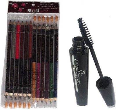 

ADS Perfect Eye And Lip Liner Pencil / Mascara(Set of 2)