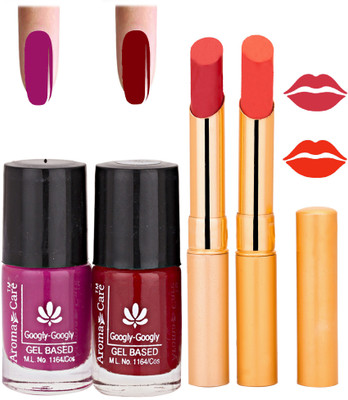 

Aroma Care Nail Polish Orange Lipstick Combo 050(Set of 4)