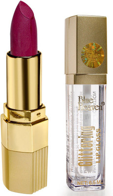 

Blue Heaven Xpression Lipstick & Glittering Lip Gloss Combo(Set of 2)