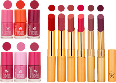 

Aroma Care Quick Dry Nail Polish and Rythm Lipstick Combo 1803201981(Set of 12)