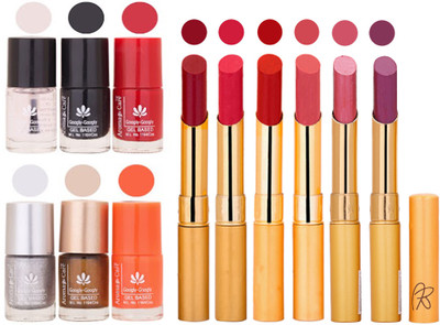 

Aroma Care 6 Nail Polish Set Rythm 6 Pcs Lipstick 6 Awesome Color for Fashion Women 2332017007(Set of 12)