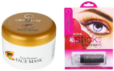 

Oxyglow Fruit Enzyme Face Mask & Kohl Stick Eye Definer(Set of 2)