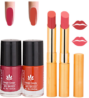 

Aroma Care Nail Polish RHYTHM Orange Lipstick Combo 014(Set of 4)