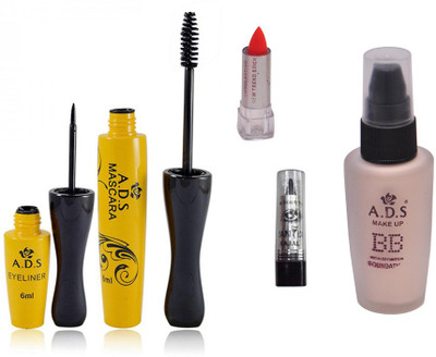 

ADS Eyeliner, Mascara, Foundation, Lipstick and Kajal(Set of)