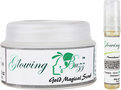 

Glowing Buzz GB_5511 - Combo of Gold Magical scrub and Anti Tan pack(Set of 2)