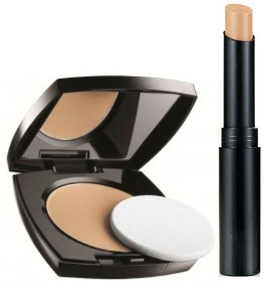 

Avon Ideal Luminous Concealer (2g) + Pressed powder (11g) - Medium Wheat(Set of 2)