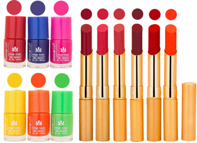 

Aroma Care Makeup Women Nail Polish and Exclusive Long Lasting Lipstick Set 13(Set of 12)