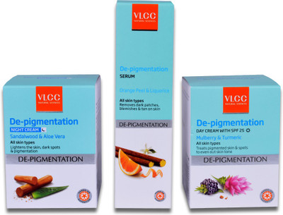 

VLCC De-Pigmentation Day Cream & De-Pigmentation Night Cream & De-Pigmentation Serum(Set of 3)