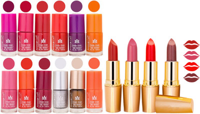 

Aroma Care All About Nail 12 Piece Color Nail Lacquer Combo Set + 4 Rythm Creamy Matte Lipstick Combo 65(Set of 16)