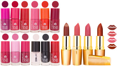 

Aroma Care Lot of 12-piece Surprise Nail Polish Set and Rythm Lipsticks Combo 48(Set of 16)