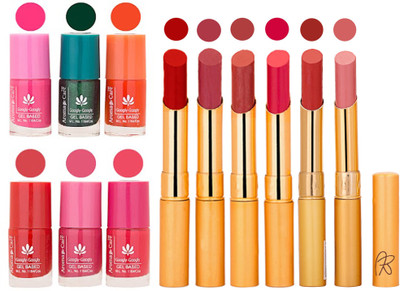 

Aroma Care Perfect Combo of Nail Polish and Rythm Lipstick Popular Shades in Wholesale Rate 2332017119(Set of 12)