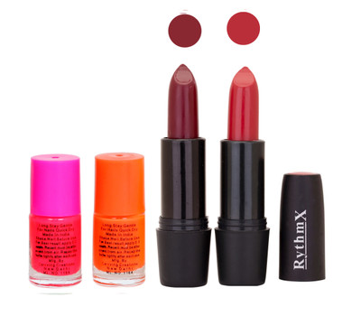 

Rythmx FB RYTH BLK LIPSTICKS AND NAIL POLISH IMPORTANT COMBO 019(Set of 4)