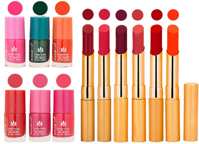 

Aroma Care Perfect Combo of Nail Polish and Rythm Lipstick Popular Shades in Wholesale Rate 2332017026(Set of 12)