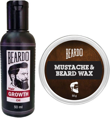 

Beardo Growth Oil 50ml and Wax 50gm(Set of 2)