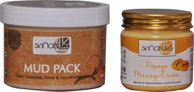 

Skinatura MUD PACK & PAPAYA MASSAGE CREAM (Pack of 2)(Set of 2)
