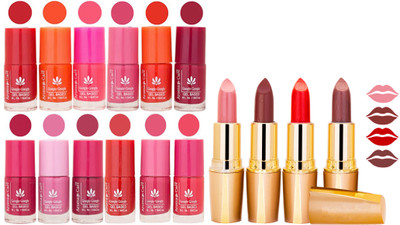 

Aroma Care Lot of 12-piece Surprise Nail Polish Set and Rythm Lipsticks Combo 145(Set of 16)