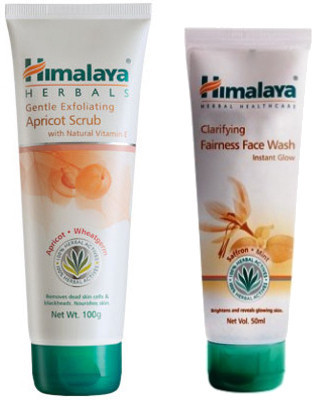 

Himalaya Clarifying Fairness Face Wash and Gentle Exfoliating Apricot Scrub(Set of 2)