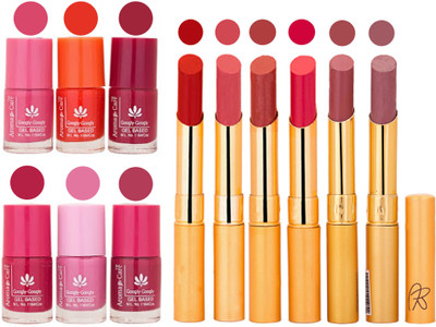

Aroma Care Quick Dry Nail Polish and Rythm Lipstick Combo 1803201935(Set of 12)