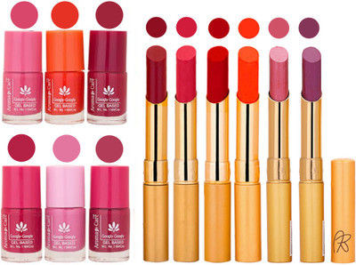 

Aroma Care Quick Dry Nail Polish and Rythm Lipstick Combo 1803201901(Set of 12)