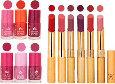 

Aroma Care Quick Dry Nail Polish and Rythm Lipstick Combo 1803201941(Set of 12)