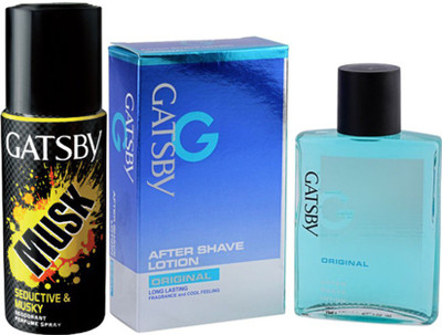 

Gatsby Orignal After Shave Lotion ,Musk Deodorant Spray(Set of 2)