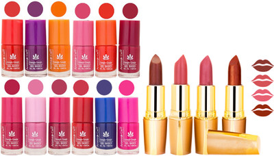 

Aroma Care Lot of 12-piece Surprise Nail Polish Set and Rythm Lipsticks Combo 51(Set of 16)