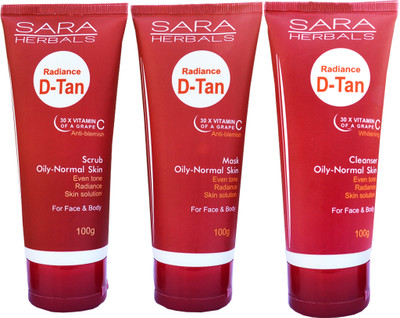 Sara Radiance D-tan Facial Kit(Set of 3)