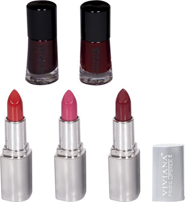 

Viviana Nail Paint, Lipstick(Pack of 5)