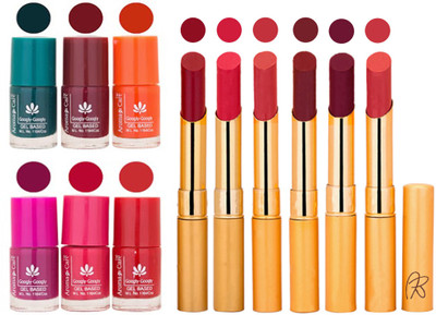 

Aroma Care Famous Combo of Nail Polish with Rythm Long Lasting Lipstick Sets 183201711(Set of 12)