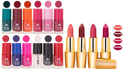 

Aroma Care All About Nail 12 Piece Color Nail Lacquer Combo Set + 4 Rythm Creamy Matte Lipstick Combo 156(Set of 16)