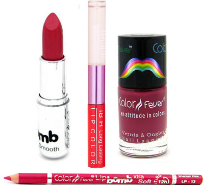 

Color Fever Lipstick+ Nail Polish Combo 507(Set of 4)