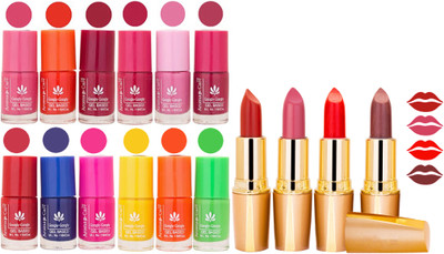 

Aroma Care All About Nail 12 Piece Color Nail Lacquer Combo Set + 4 Rythm Creamy Matte Lipstick Combo 72(Set of 16)