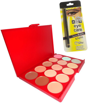 

ADS Ultimate 15 Shades Concealer / Kajal(Set of 2)
