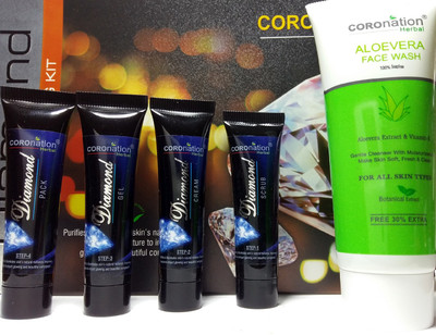 

Coronation Herbal Diamond -Skin Polishing Facial Kit 55 g(Set of 4)