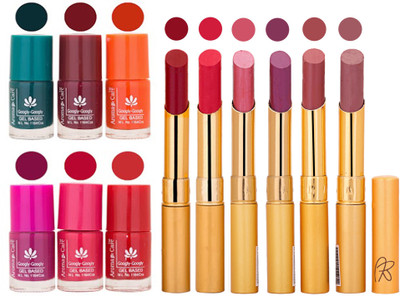 

Aroma Care Famous Combo of Nail Polish with Rythm Long Lasting Lipstick Sets 183201744(Set of 12)
