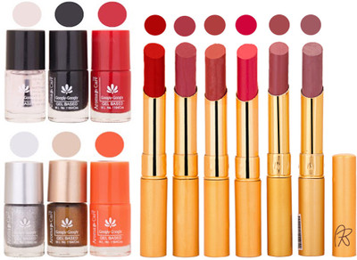 

Aroma Care 6 Nail Polish Set Rythm 6 Pcs Lipstick 6 Awesome Color for Fashion Women 2332017120(Set of 12)