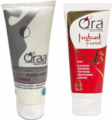 

Qraa Lacto Underarm Cream & Instant Facial Combo (100 gm + 120 gm)(Set of 2)