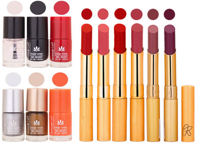 

Aroma Care 6 Nail Polish Set Rythm 6 Pcs Lipstick 6 Awesome Color for Fashion Women 2332017057(Set of 12)