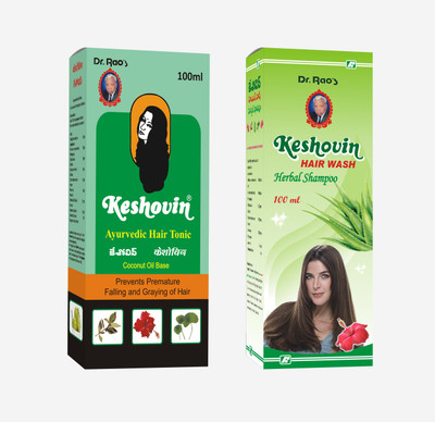 

Dr.Rao's Combo of Keshovin, Hair Wash(Set of 2)