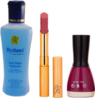 

Rythmx RythmX Plum Lipstick +Nail Polish Combo 2206201637(Set of 3)
