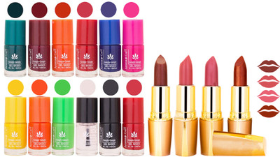

Aroma Care Lot of 12-piece Surprise Nail Polish Set and Rythm Lipsticks Combo 43(Set of 16)