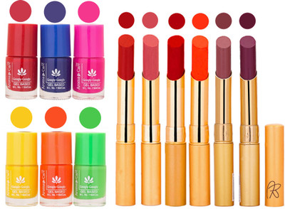 

Aroma Care Makeup Women Nail Polish and Exclusive Long Lasting Lipstick Set 72(Set of 12)