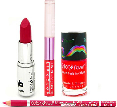 

Color Fever Lipstick+ Nail Polish Combo 517(Set of 4)