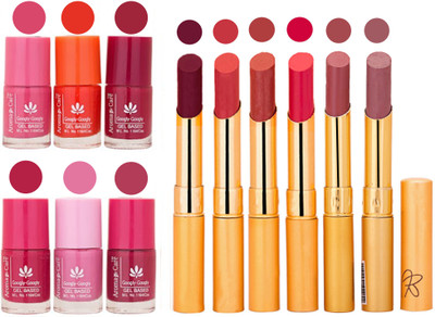 

Aroma Care Quick Dry Nail Polish and Rythm Lipstick Combo 1803201999(Set of 12)